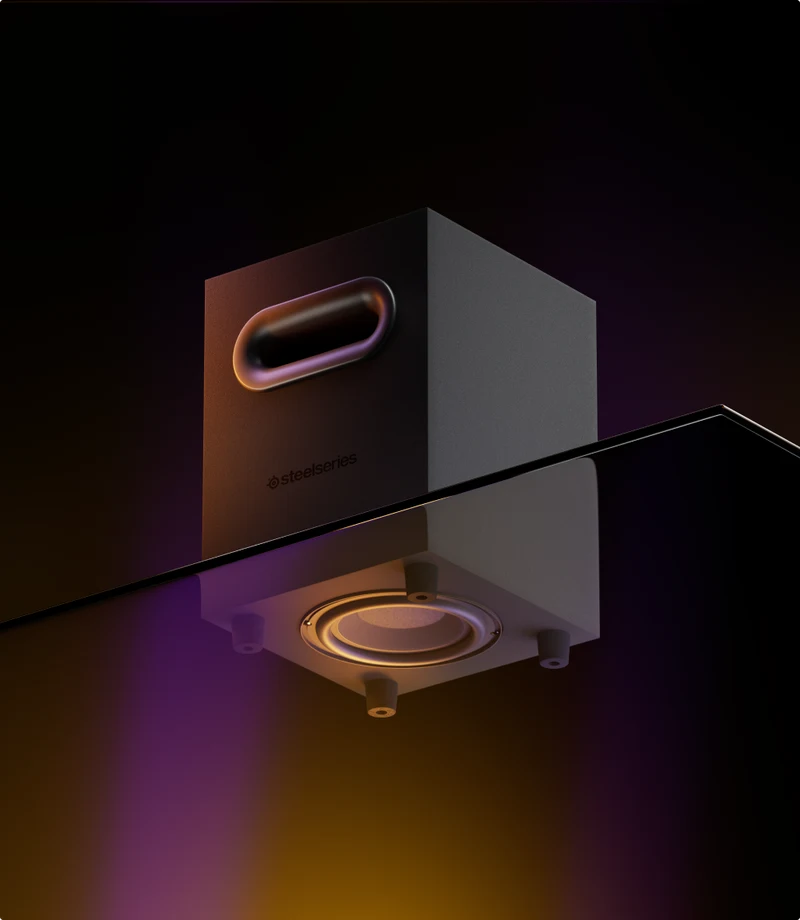 An image of the Arena 9 speaker from below