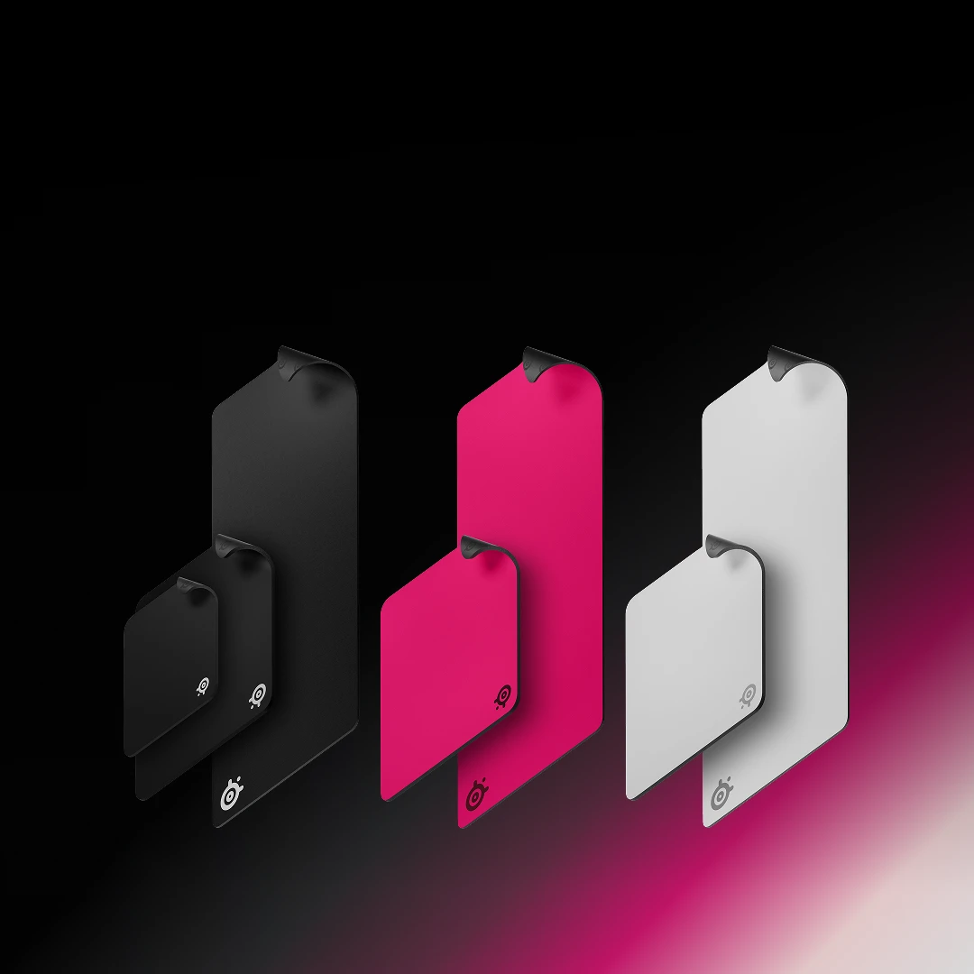 SteelSeries QcK-gamingmuismatten in zwart, roze en wit en verschillende maten
