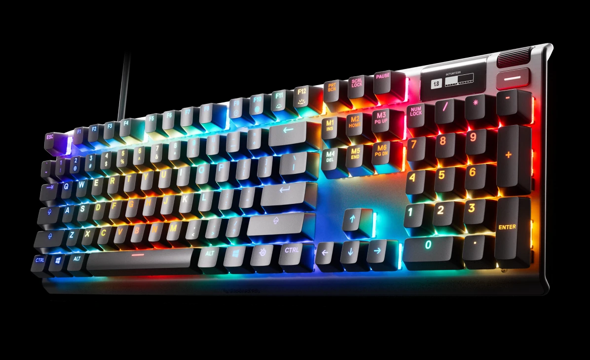 keyboard with luminous colored lights 