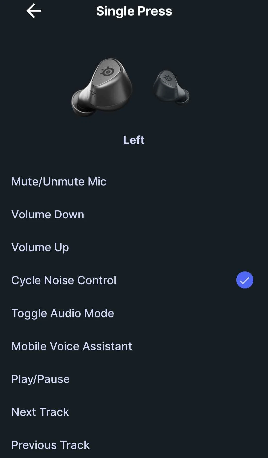 Screenshot from Companion App.