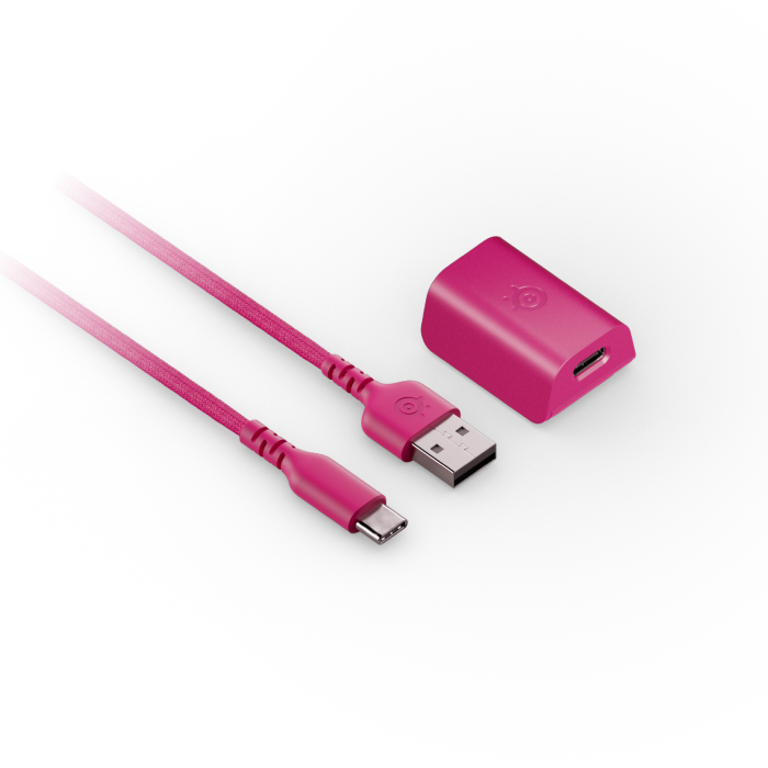 Replacement USB Cable and Adapter for Aerox 3 Wireless Gen 2 | Magenta Haze