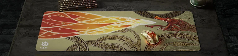 SteelSeries Tapis de Souris QcK - CS2 Dragon Lore - Taille XXL - Recouvre Le Bureau - Suivi et stabilité optimaux - Optimisé pour Les capteurs de Jeu - pour Jeux typés SteelSeries Tapis de Souris QcK - CS2 Dragon Lore - Taille XXL - Recouvre Le Bureau - Suivi et stabilité optimaux - Optimisé pour Les capteurs de Jeu - pour Jeux typés