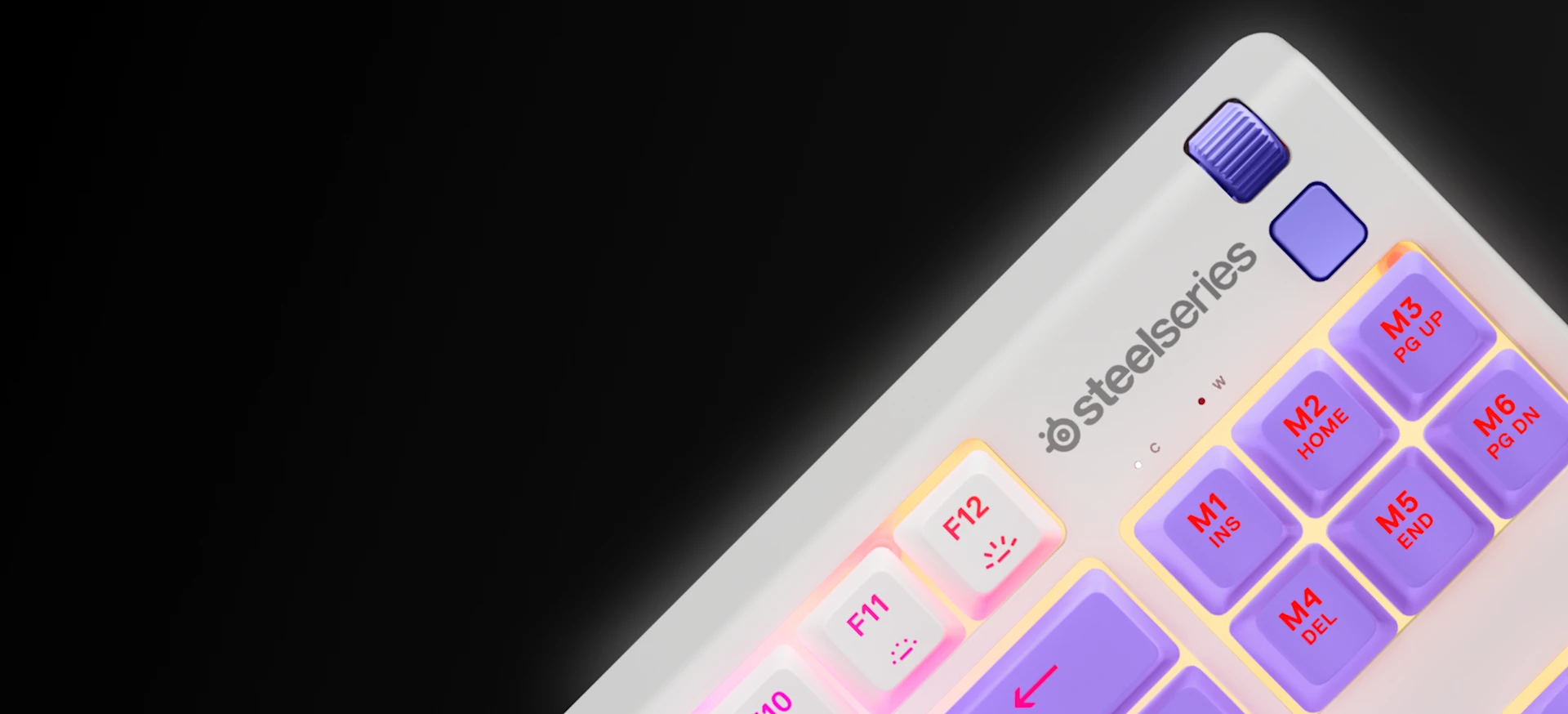 imagem em close-up do teclado Apex 3 TKL