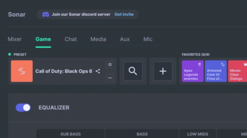 Short animation explaining how to enable sonar