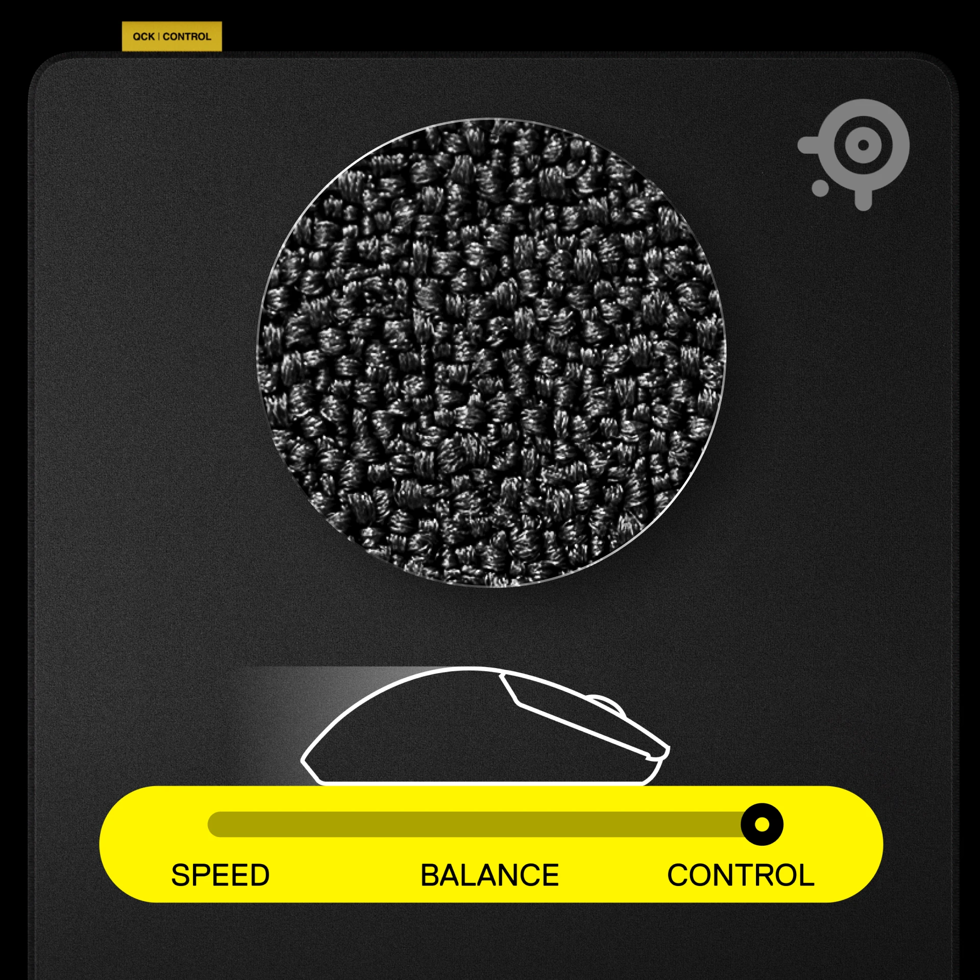 Bild mit den Merkmalen des QCK Performance Speed Mousepads
