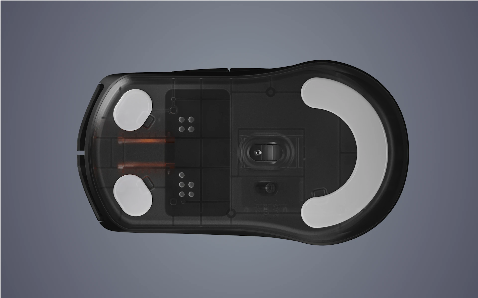 imagen que muestra los pies del ratón Rival 3 Wireless Gen 2