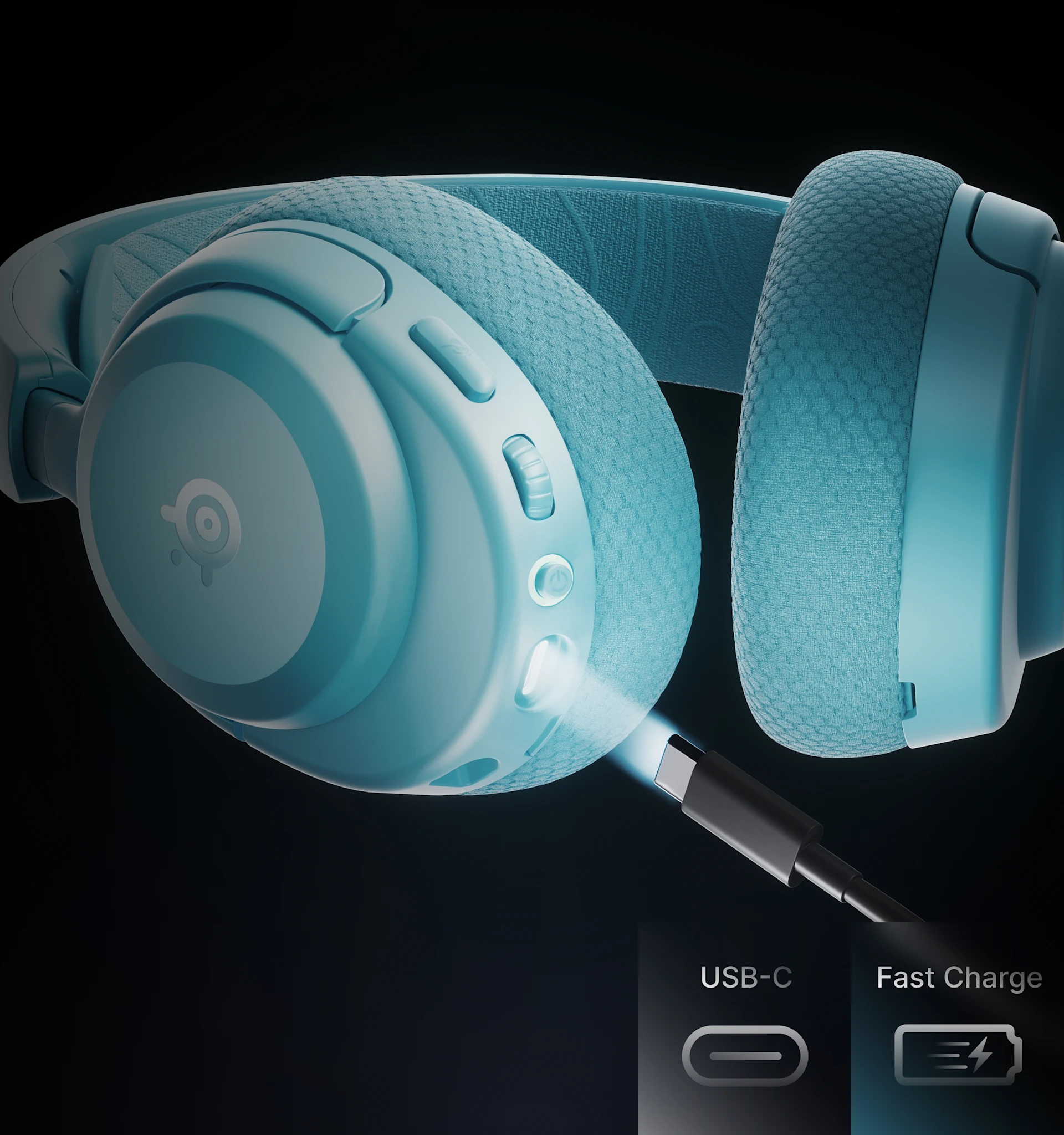 Arctis Nova 3 Wireless on a black background 