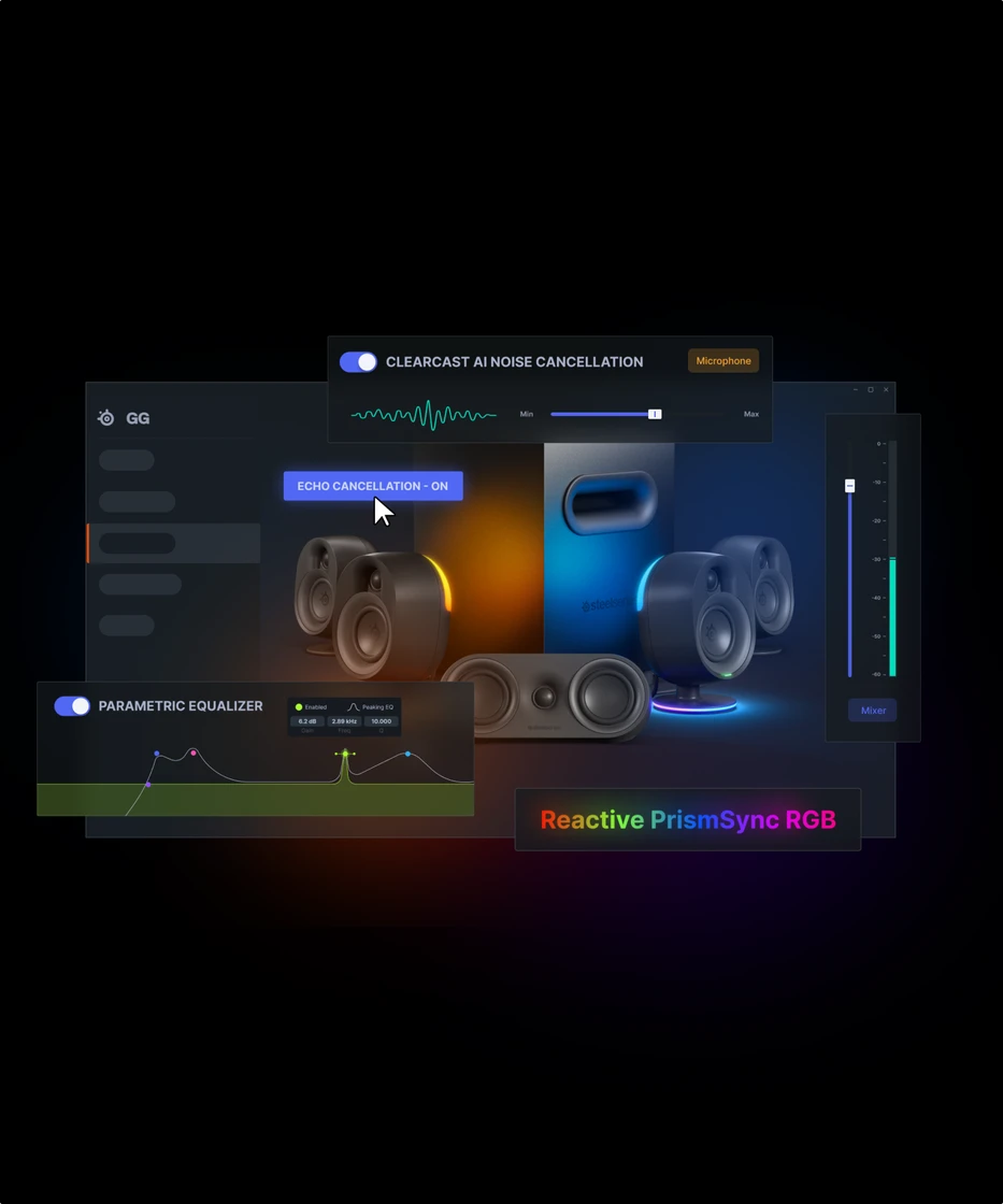 Different settings of the Sonar software.