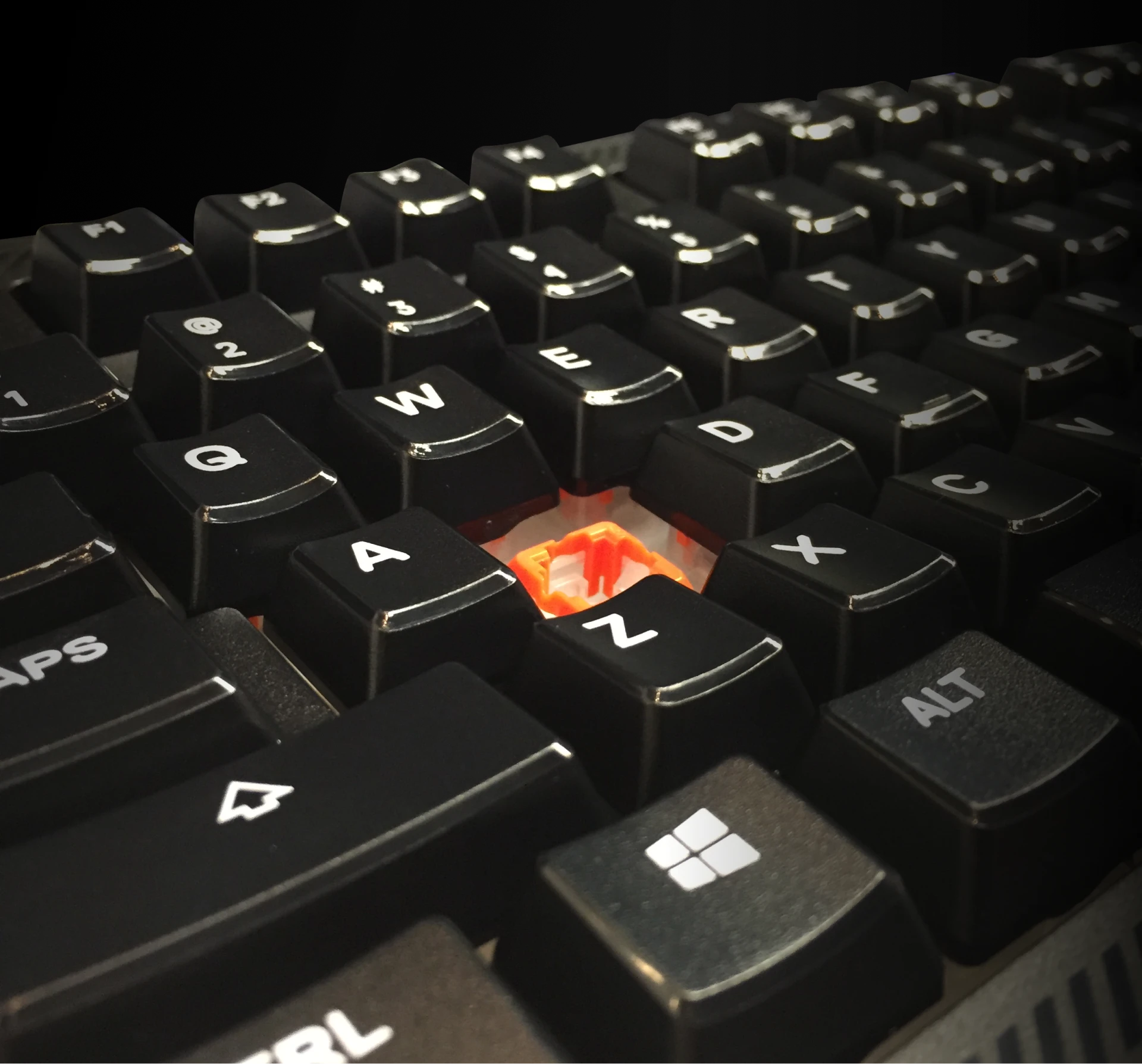 Apex 100 keyboard on a black background