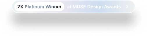 2x Platinum Winner at Muse Design Awards label