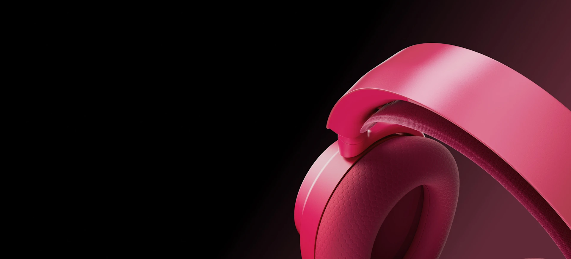 kafa bandı ve kulaklık parçası macenta renkte