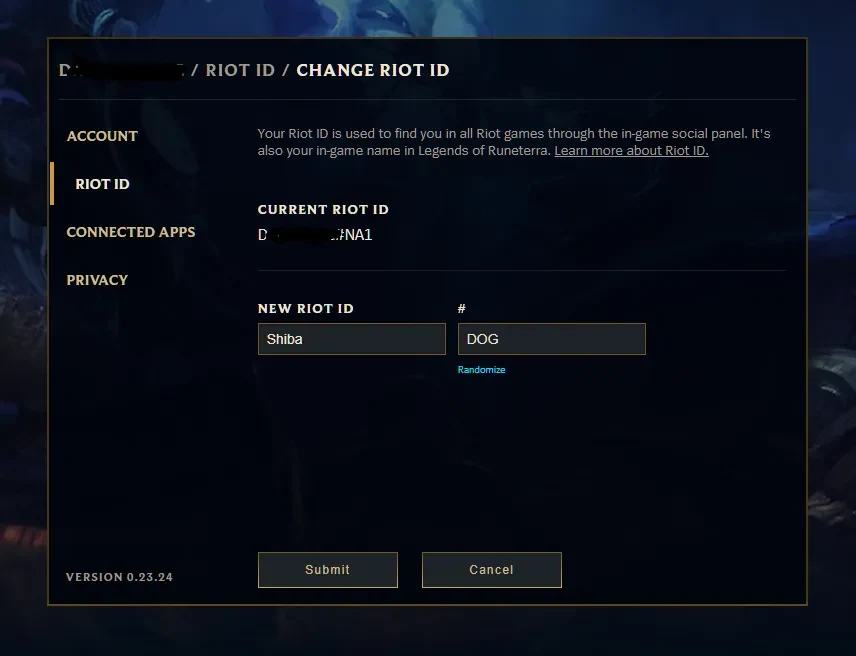 Valorant menu