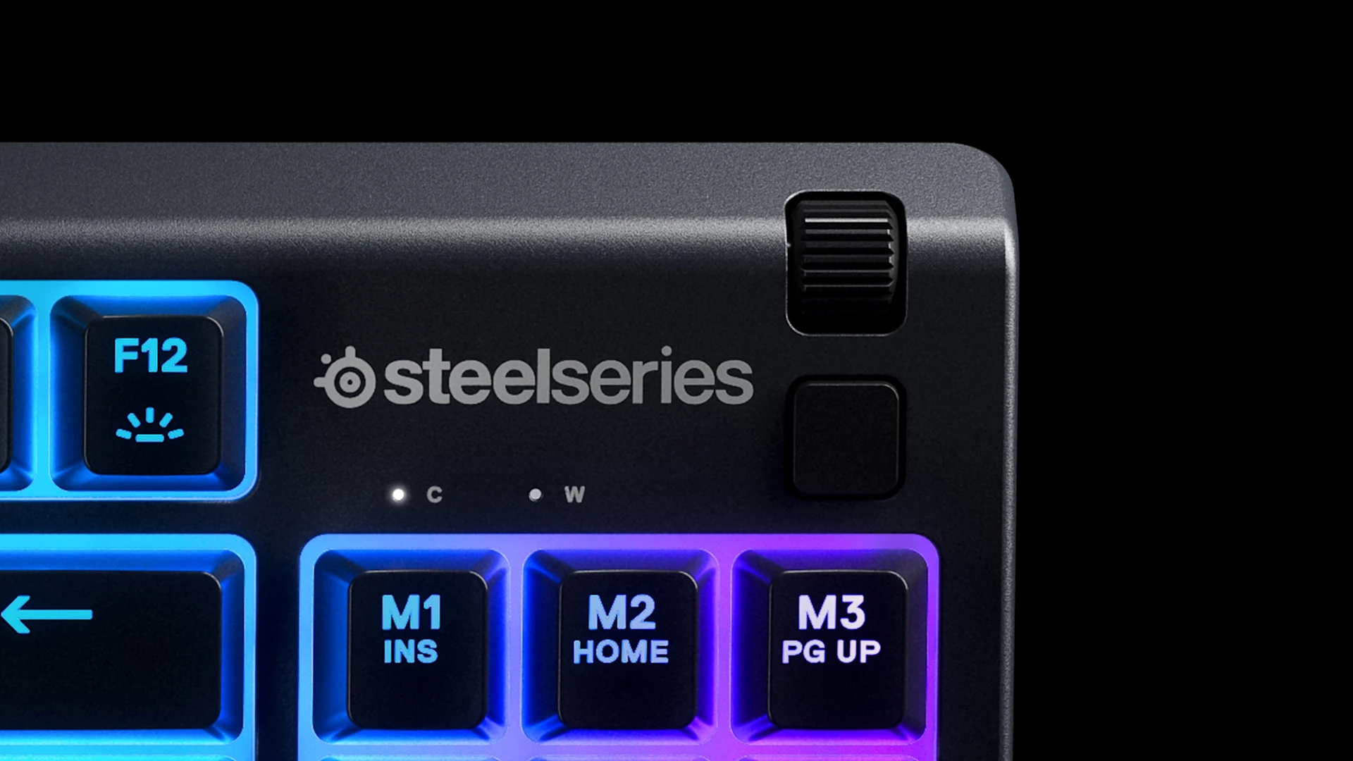 Nahaufnahme der Apex 3 TKL-Tastatur