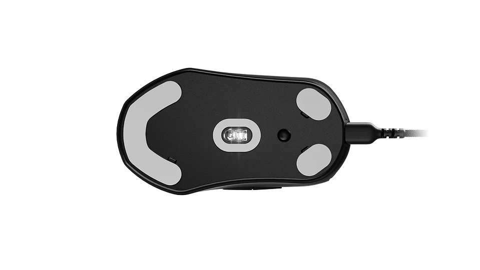 Vista de las deslizaderas de PTFE 100% de calidad virgen bajo el ratón