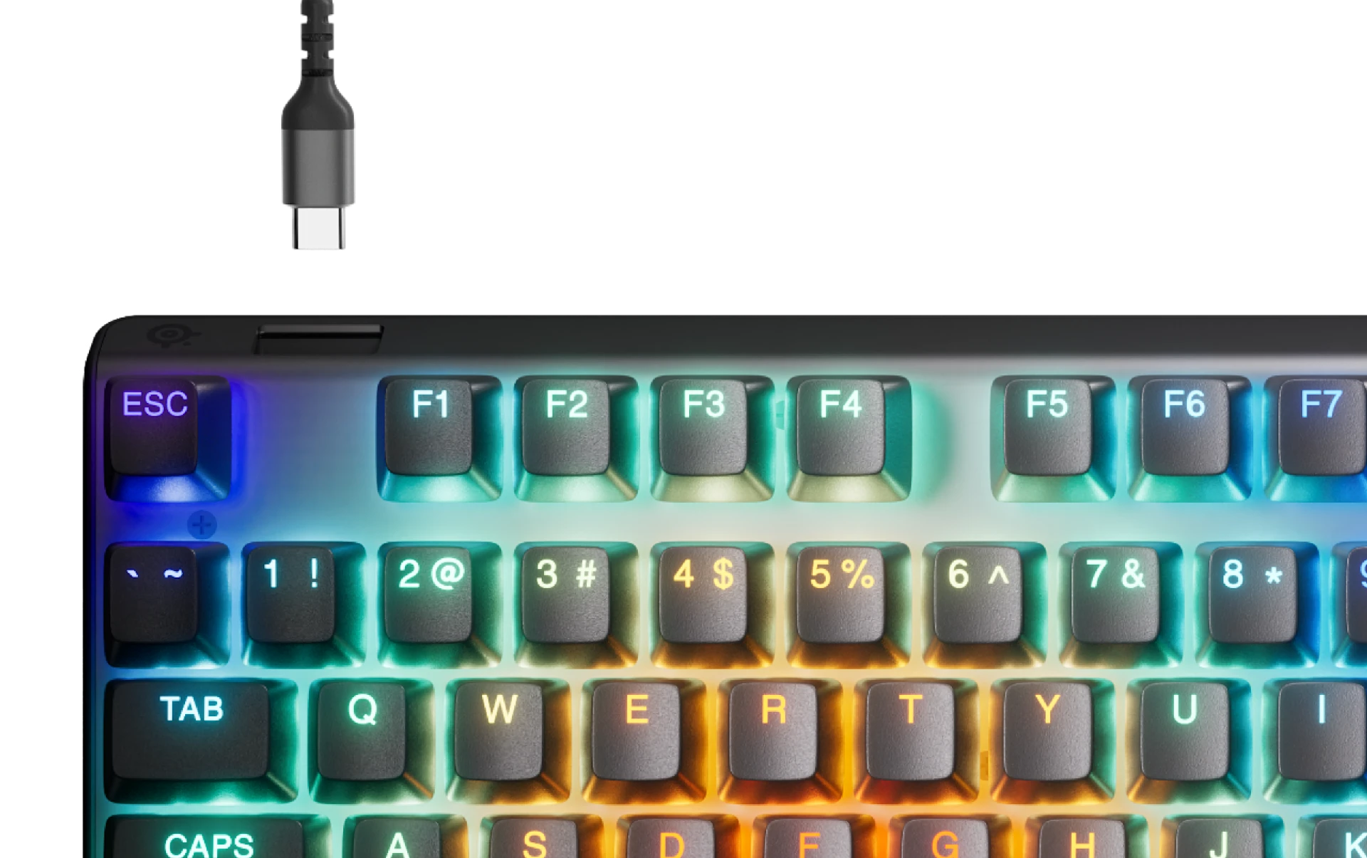 onnecting the cable to the keyboard.
