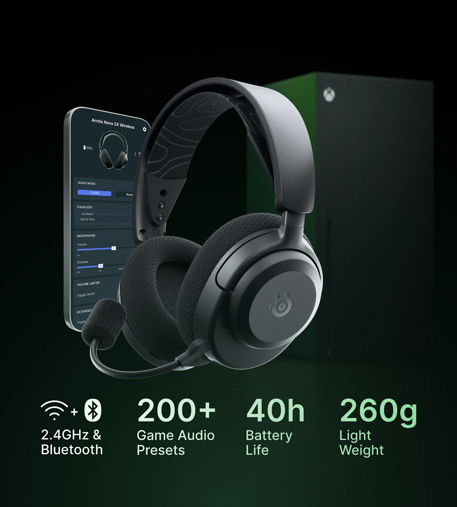 arctis nova 3x wl black 