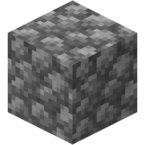 Minecraft's cobblestone shown in the picture on the white background.