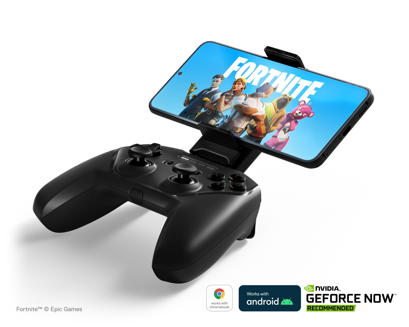 game controller with attached phone 