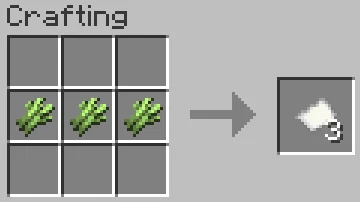 process of gathering materials in Minecraft to create book. 