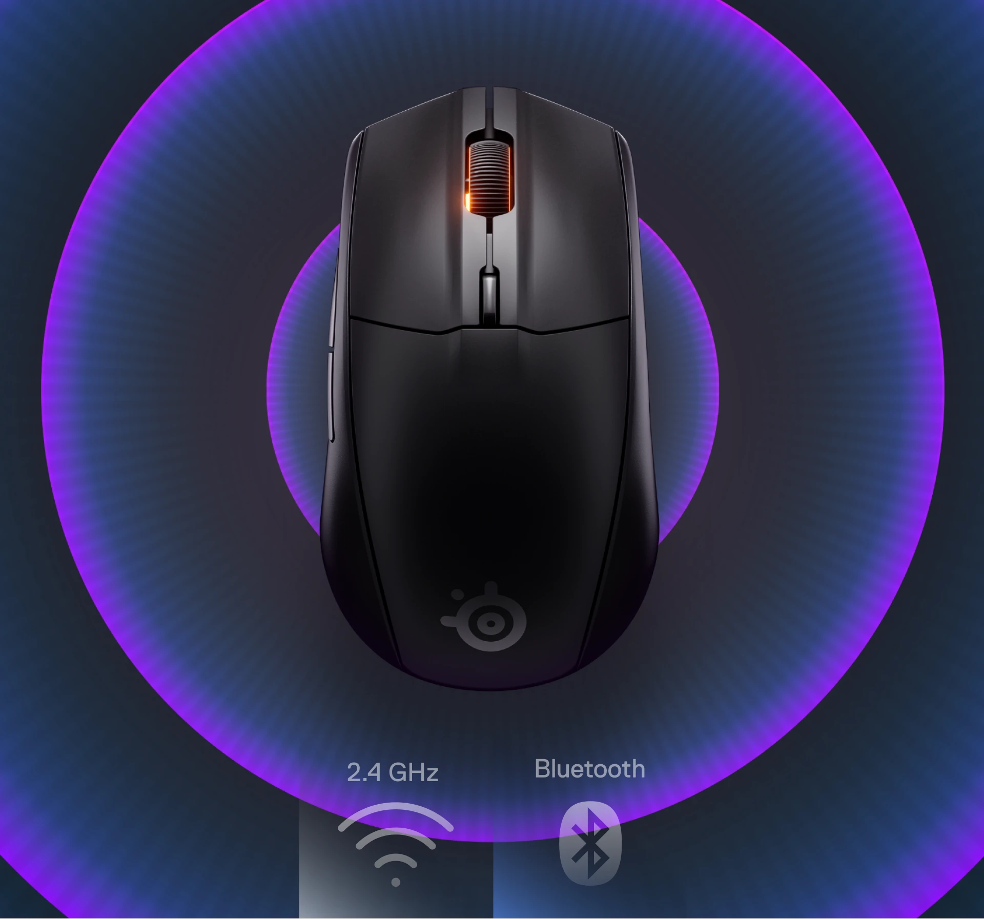 Ασύρματο ποντίκι Rival 3 Gen 2 σε αφηρημένο φόντο σε μοβ και μπλε χρώμα