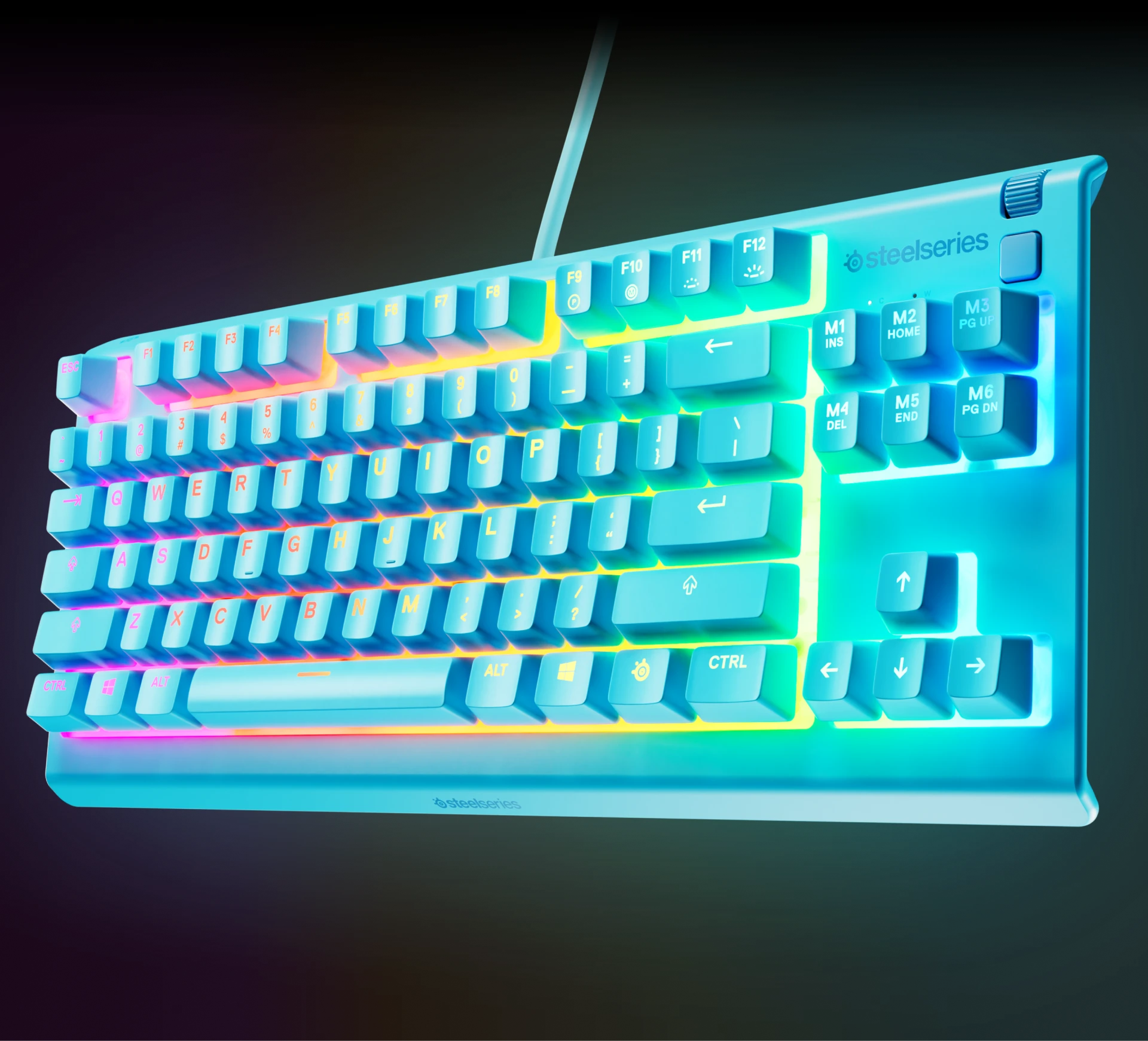 Apex 3 TKL Aqua on a black background
