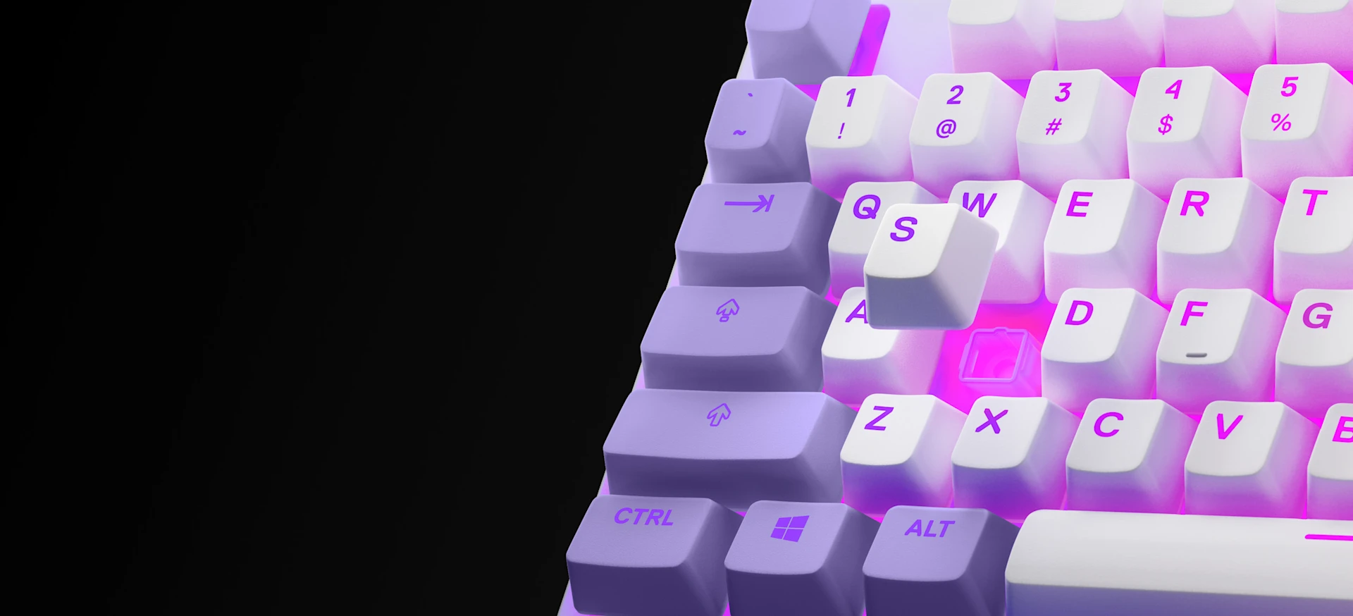 Nahaufnahme der Apex 3 TKL-Tastatur