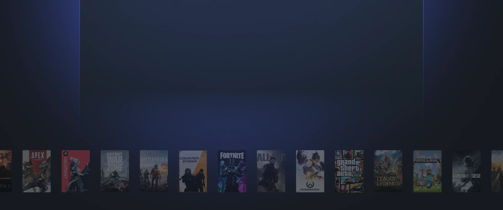 Background image with GG software interface and a list of video games. 