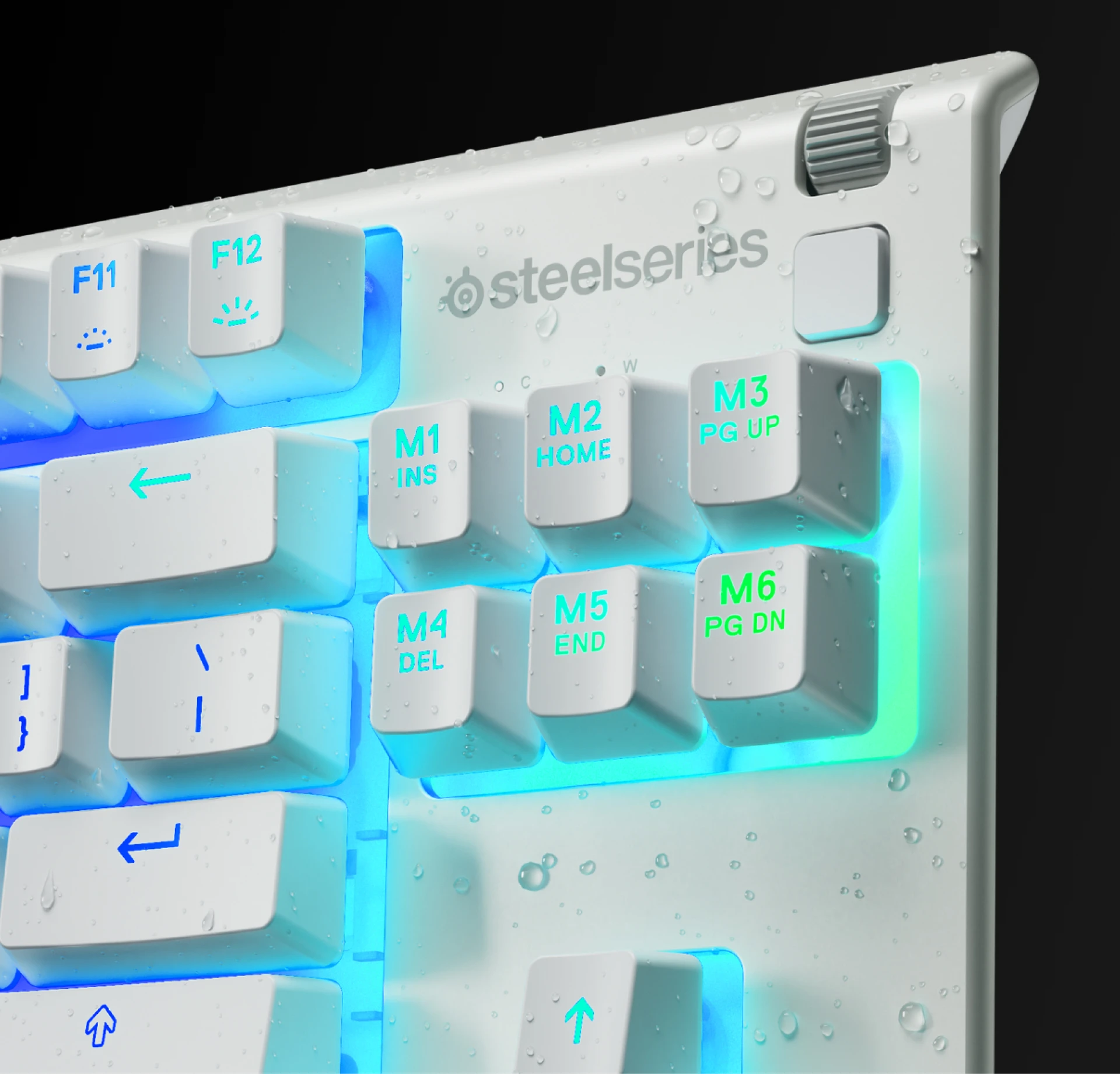 Apex 3 TKL 白色键盘特写图片