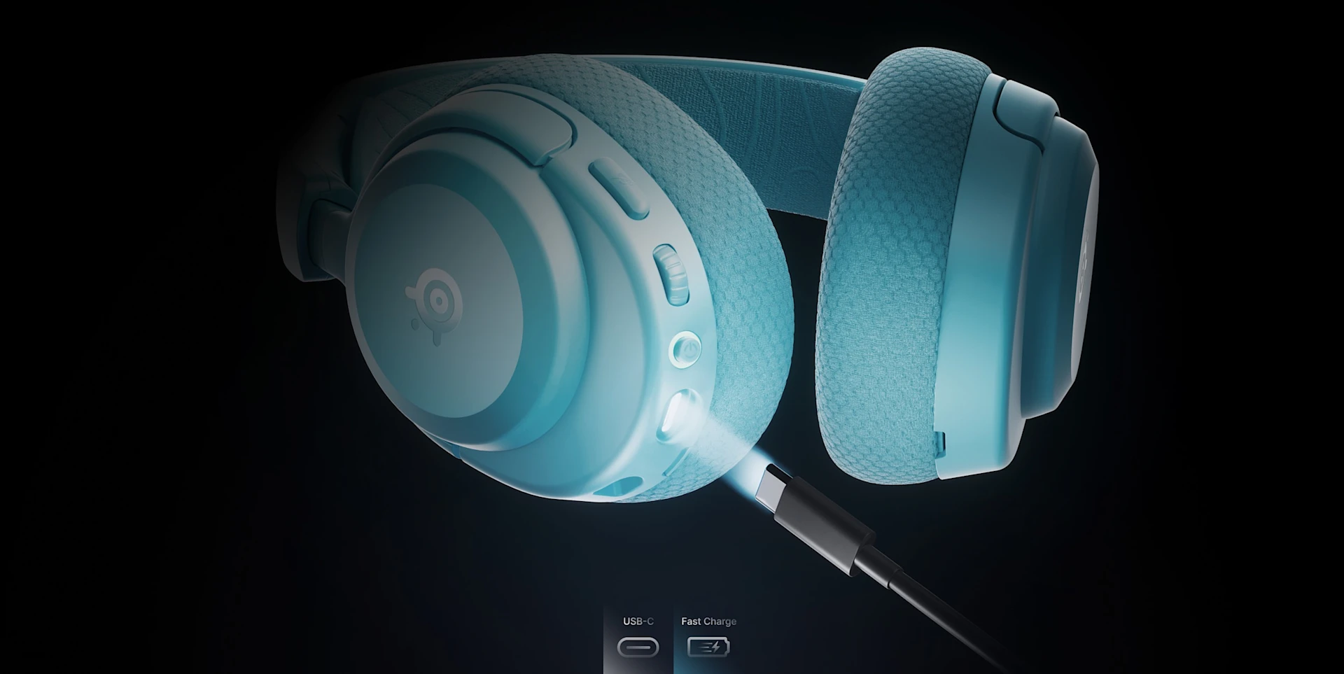 Arctis Nova 3 Wireless on a black background 