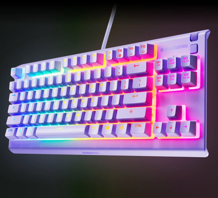 Apex 3 TKL keyboard on a black background