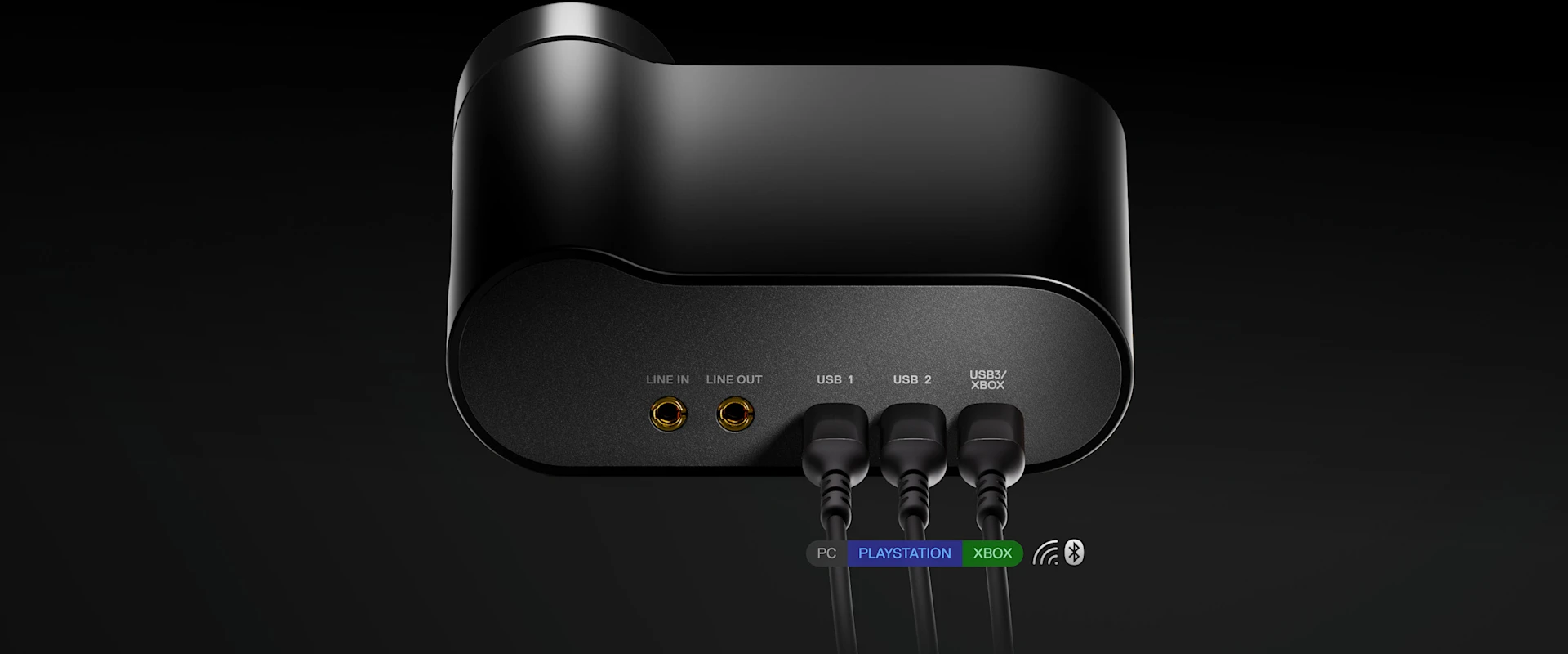 連接三條電纜的Gamedac