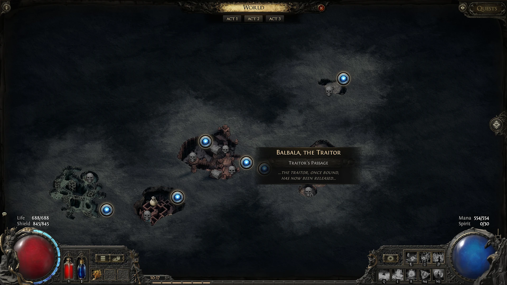 a screenshot of act two in path of exile 2.