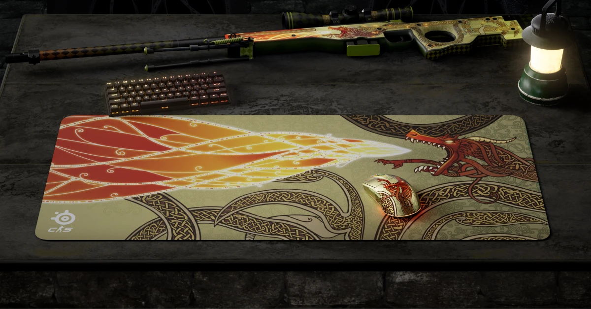Alfombrilla de ratón y ratón de CS2 Dragon Lore Edición Limitada