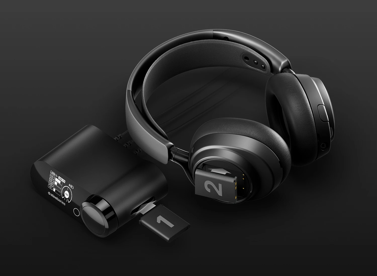 Arctis nova elite negro con game dac y dos baterias