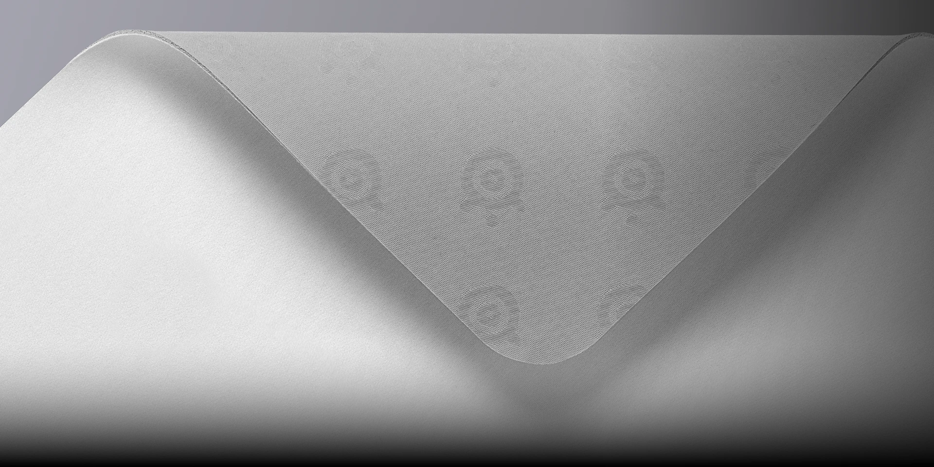 Alfombrilla para ratón plegable QCK blanca.