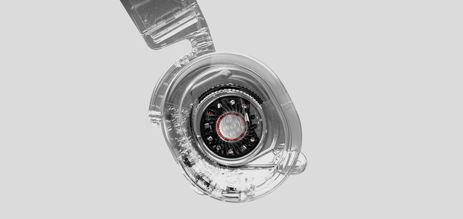 Primer plano del interior del casco Arctis 5