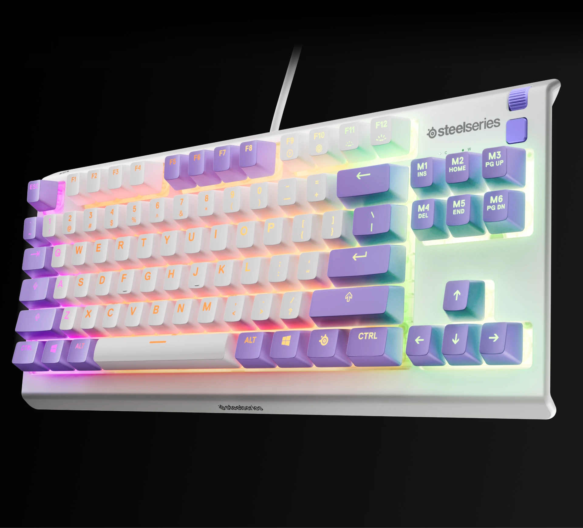 Teclado Apex 3 TKL sobre fundo preto