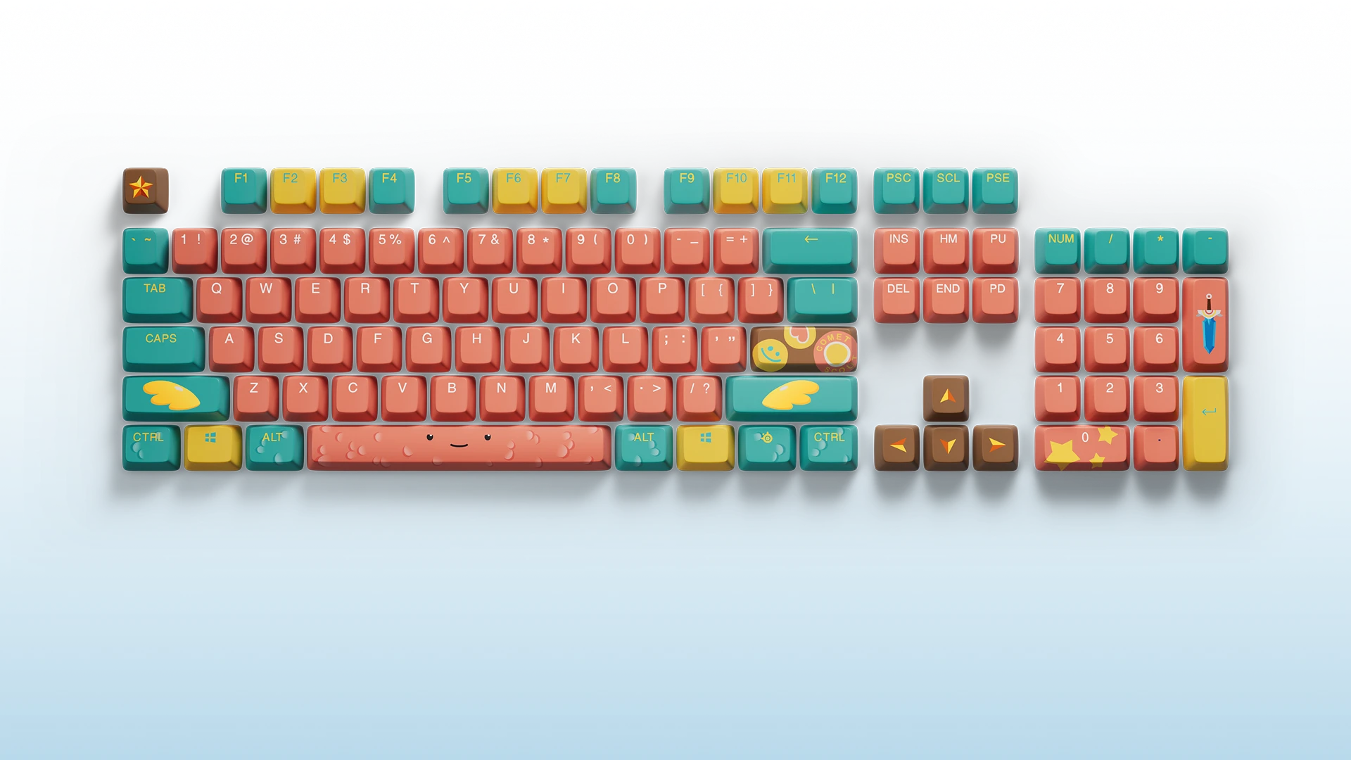 【新品】即購入⭕️フォートナイト キーキャップ 12個セット PBT Keycaps - Fortnite Guff Edition