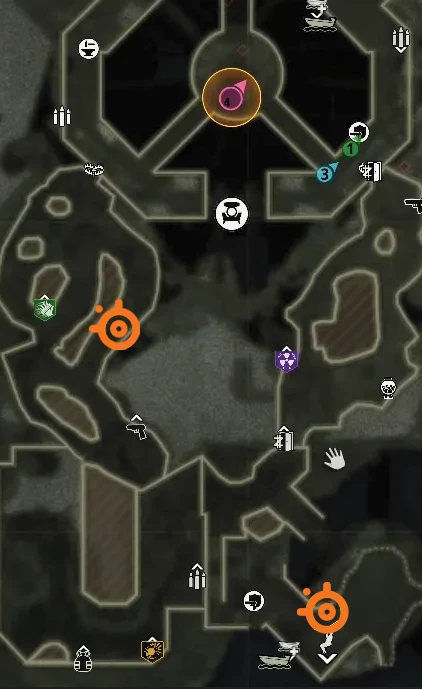 A map of black ops 6 explaining where the traps are.