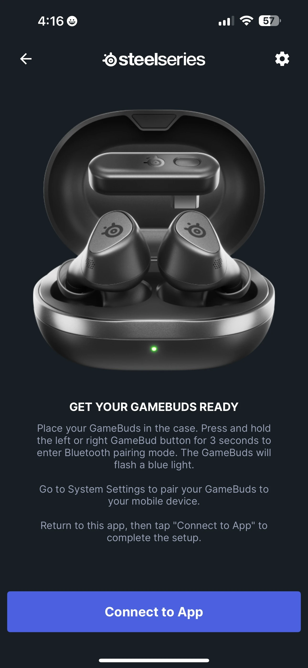 Screenshot of interface of Companion app from SteelSeries.