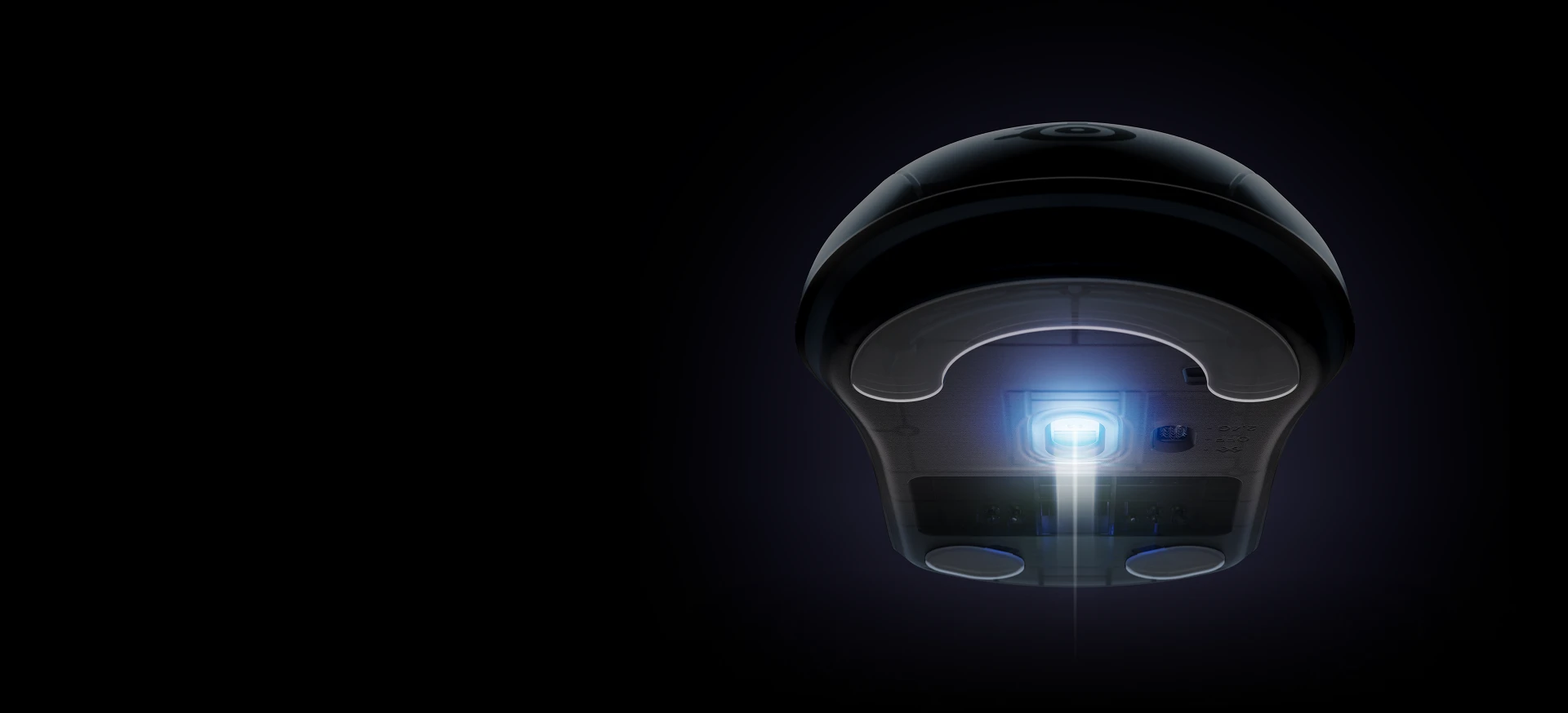 Rival 3 Gen 2 mouse with a beam of light coming out from beneath it.