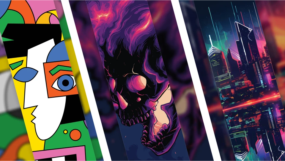 Imagens abstractas do artista