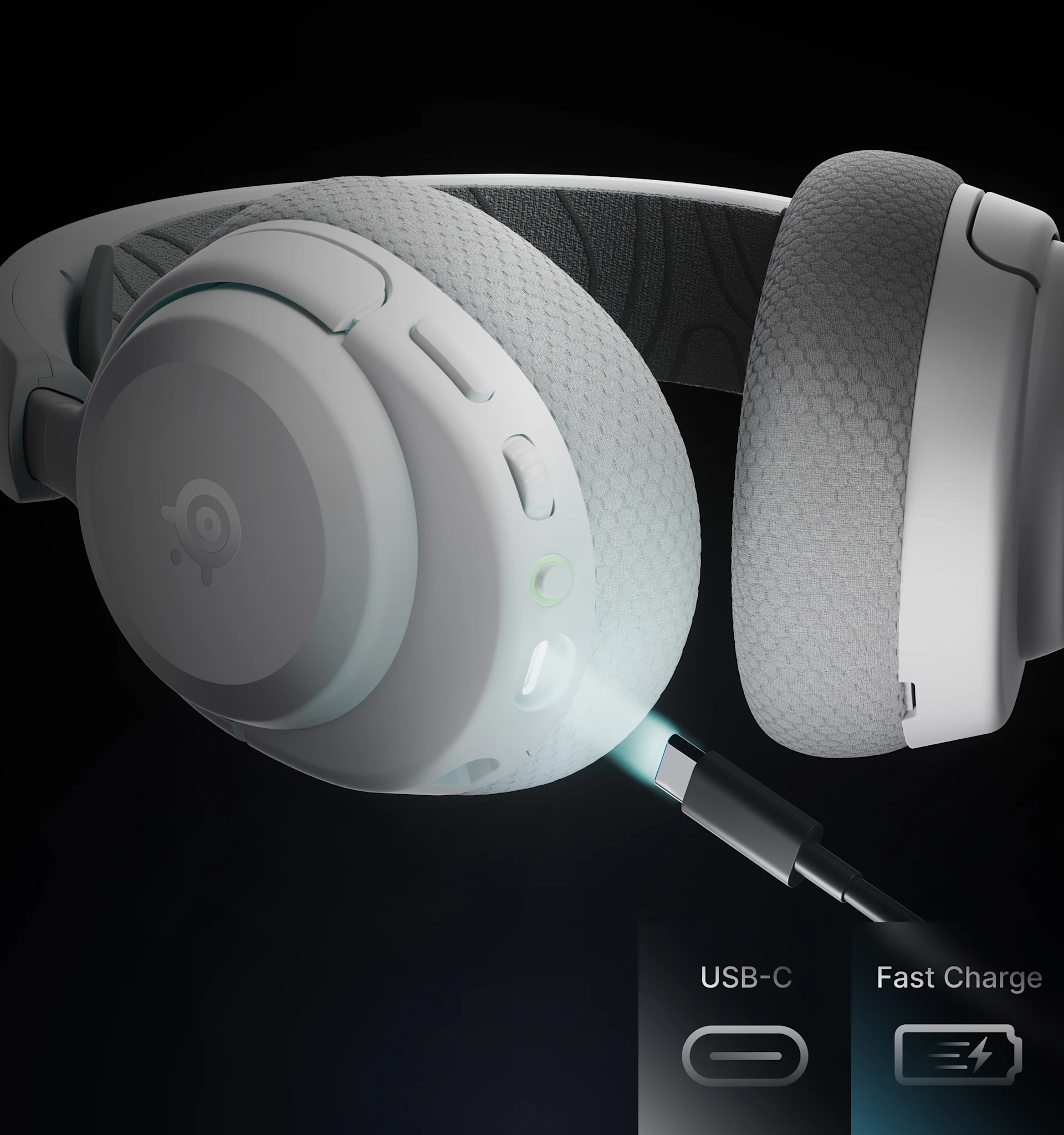 Arctis Nova 3 Wireless sobre fondo negro 