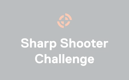 A Picture showing that 3rd challenge will be the sharp shooter challenge