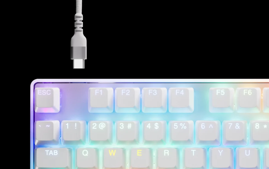 cable usb desmontable de apex pro gen 3 tkl blanco