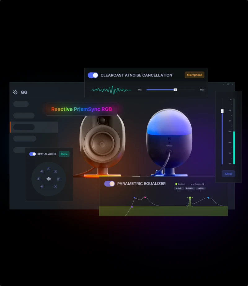 Varios ajustes del software Sonar que pueden aplicarse al utilizar altavoces Arena 7.