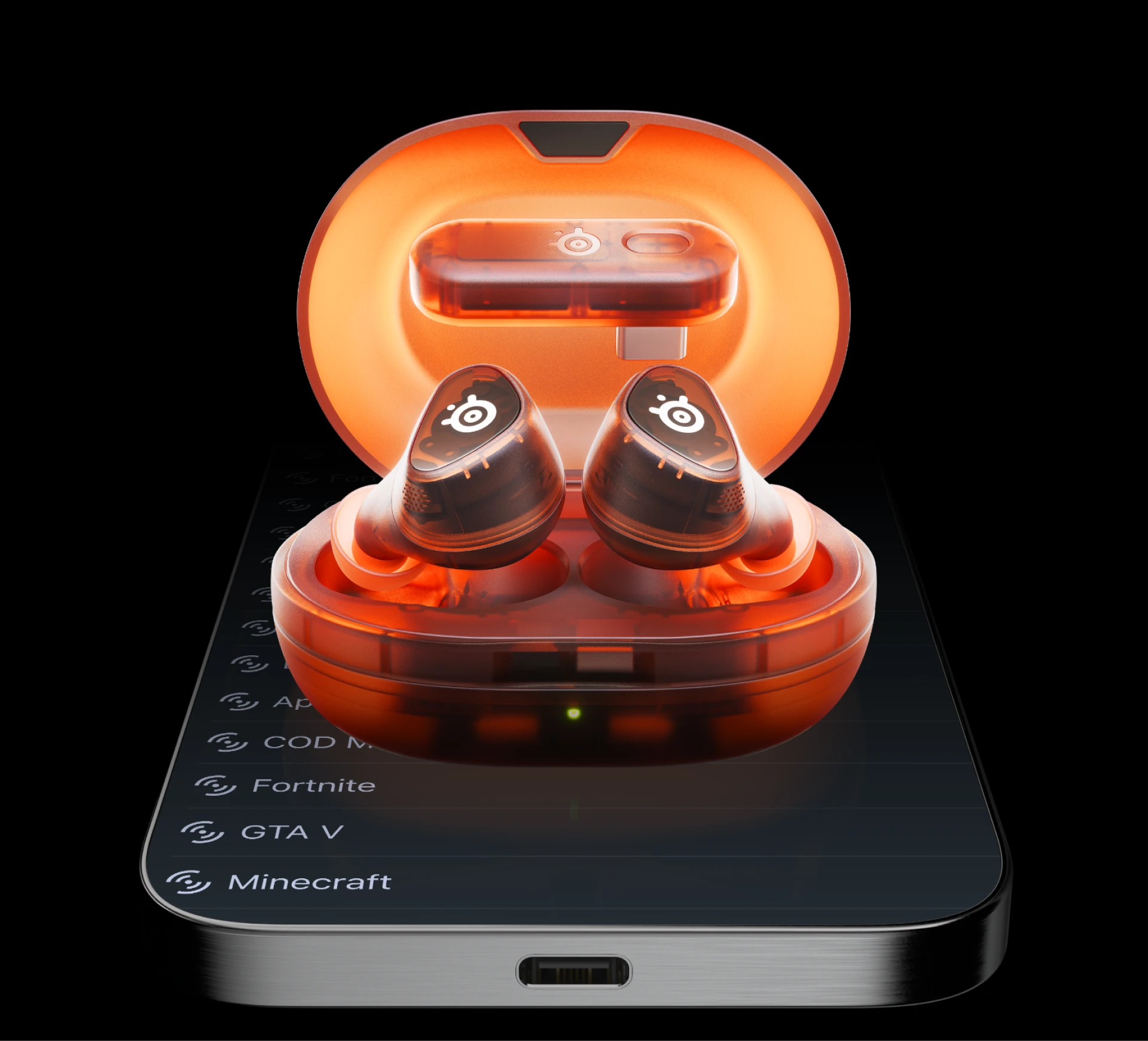 ヘッドホン SteelSeries Arctis GameBuds Arctis GameBuds™ Glorange