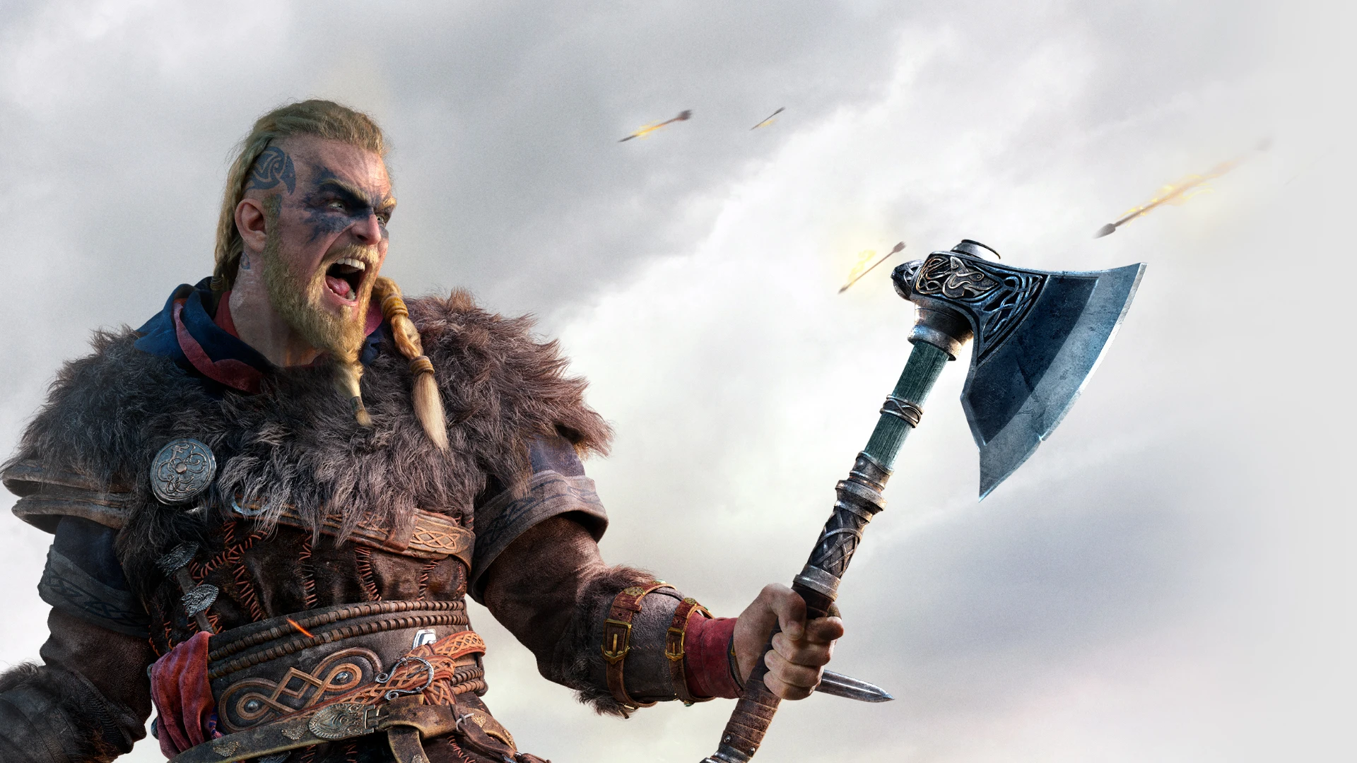 vikingo gritón listo para la batalla