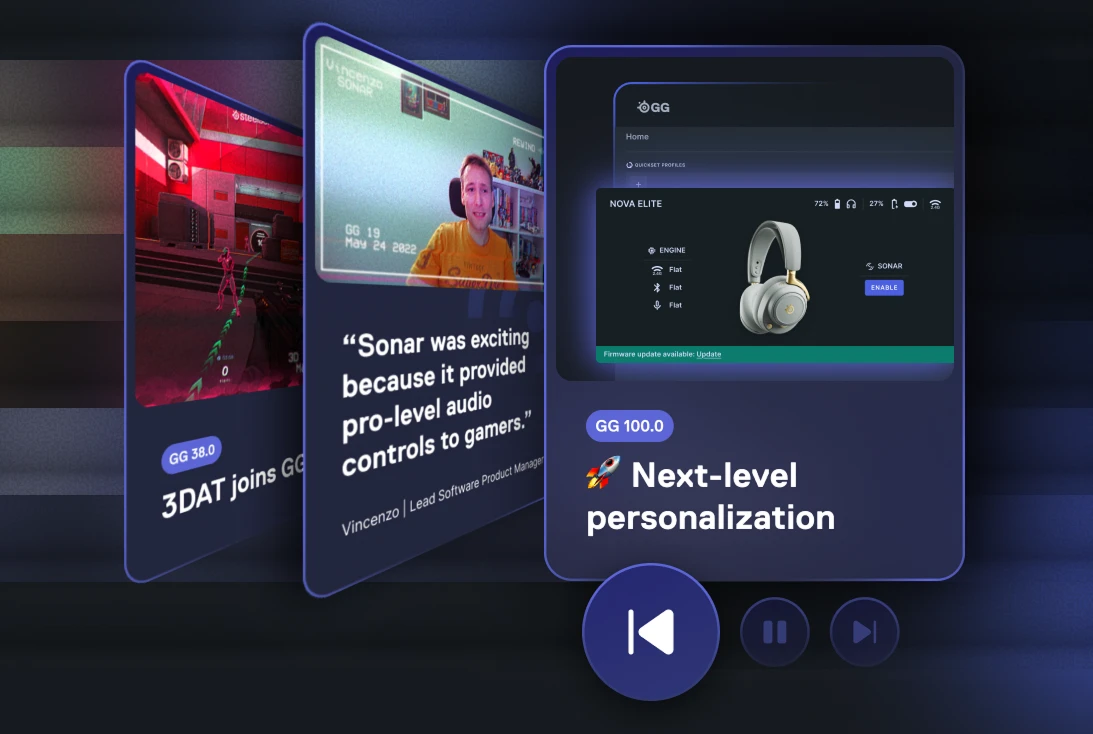 Una imagen de diferentes interfaces de usuario en GG. 