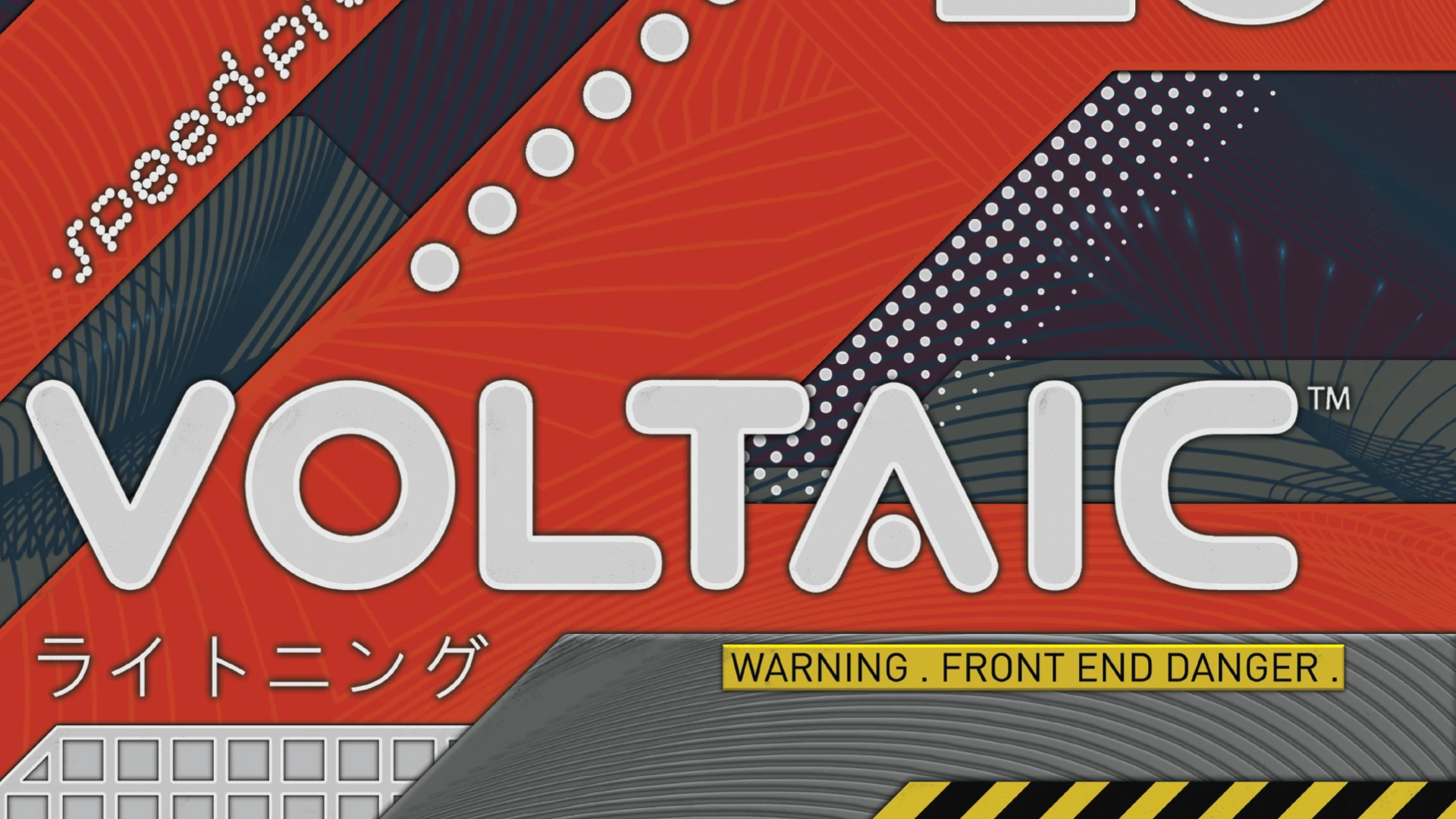 La palabra "voltaic" sobre fondo gris anaranjado